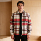 Holden | Mens Plaid Colorblock Full Zip Up Winter Overshirt Shirt Jacket