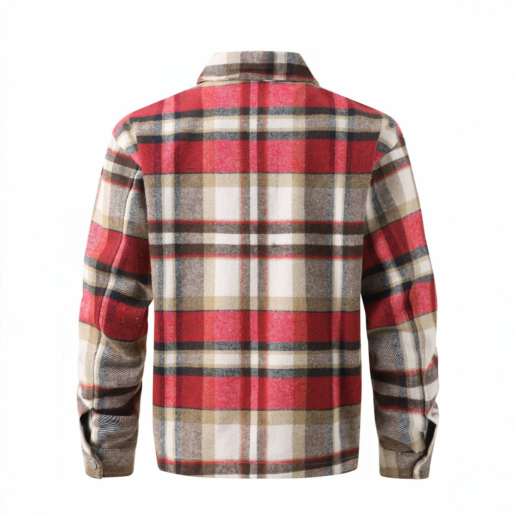 Holden | Mens Plaid Colorblock Full Zip Up Winter Overshirt Shirt Jacket