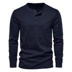 Holt | Mens Henley Long Sleeve Vintage Fitted Top - 5