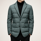 Hugo | Mens Winter Coats Padded Suit Style Detachable Collar Coat, Green