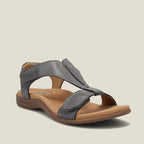 Indira | Womens Flat Hook and Loop Massage Beach Sandals - 2