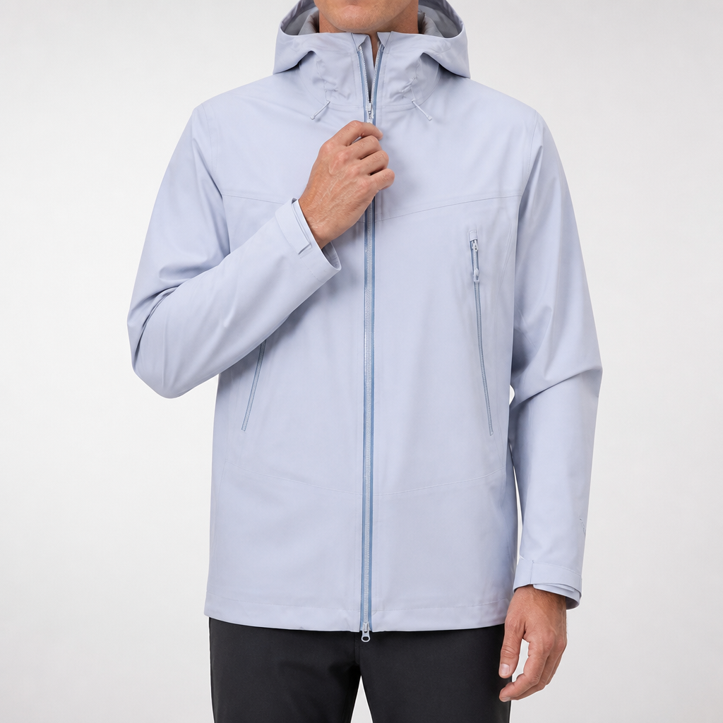 Ines | Mens Waterproof Jacket Hardshell Windproof Mountaineering Outdoor Coat, Sky Blue