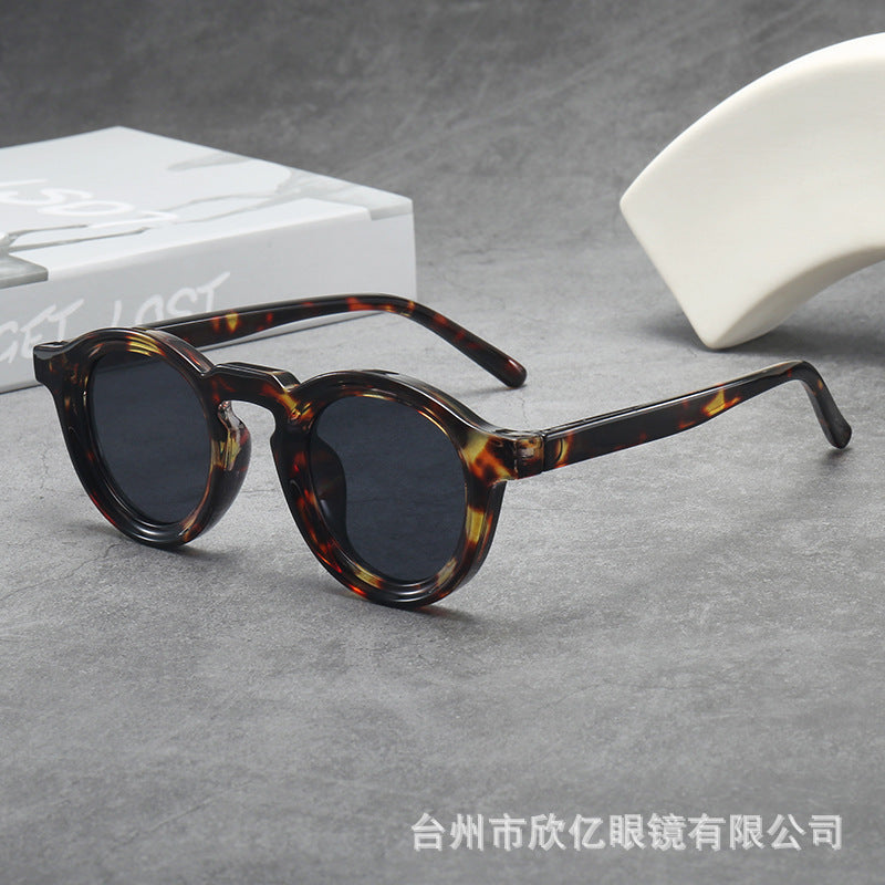 Iris | Womens Tortoiseshell Polarised Round Retro Sunglasses - Tortoiseshell / Black Grey Lens