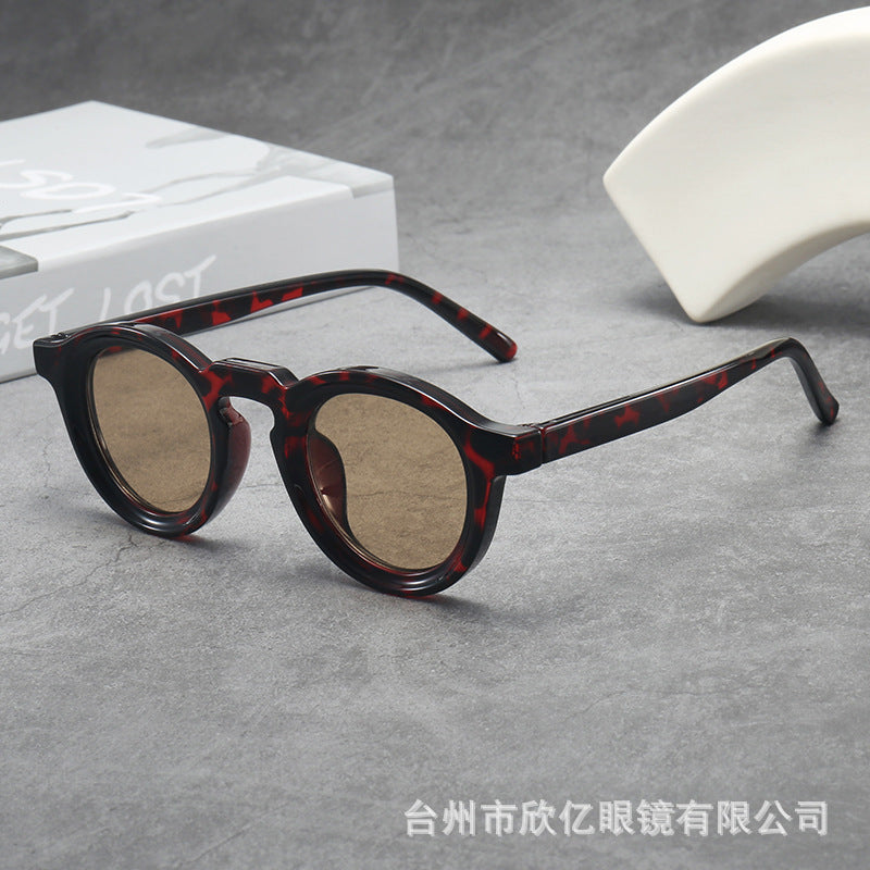 Iris | Womens Tortoiseshell Polarised Round Retro Sunglasses - Tortoiseshell / Tea Lens