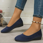 Isadora | Womens Pointed Toe Wedge Loafers Casual Shoes - 6