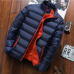 Isidore | Mens Warm Zip Stand Collar Winter Cotton Cardigan - 3