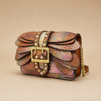 Isolde | Womens Crossbody Bag Chain Shoulder Small Square Bag, Brown