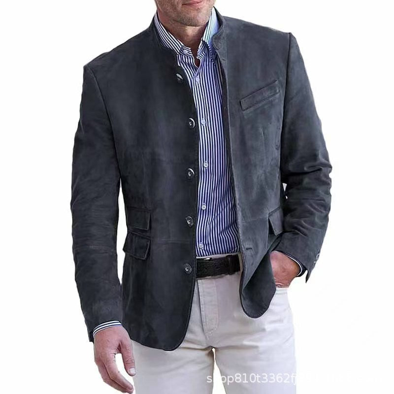 Jacob | Mens Suede Touch Jacket Mid Length Smart Casual Coat