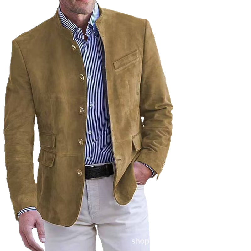 Jacob | Mens Suede Touch Jacket Mid Length Smart Casual Coat