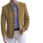 Jacob | Mens Suede Touch Jacket Mid Length Smart Casual Coat