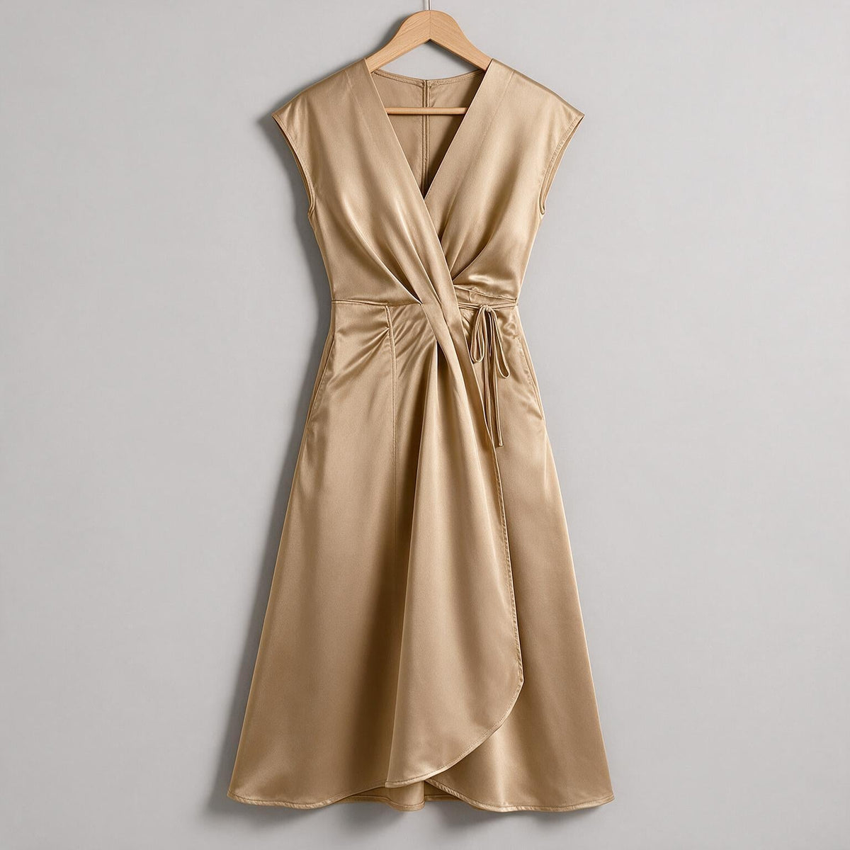 Jacqueline | Womens Wedding Guest Cocktail Satin Midi Formal Evening Dress