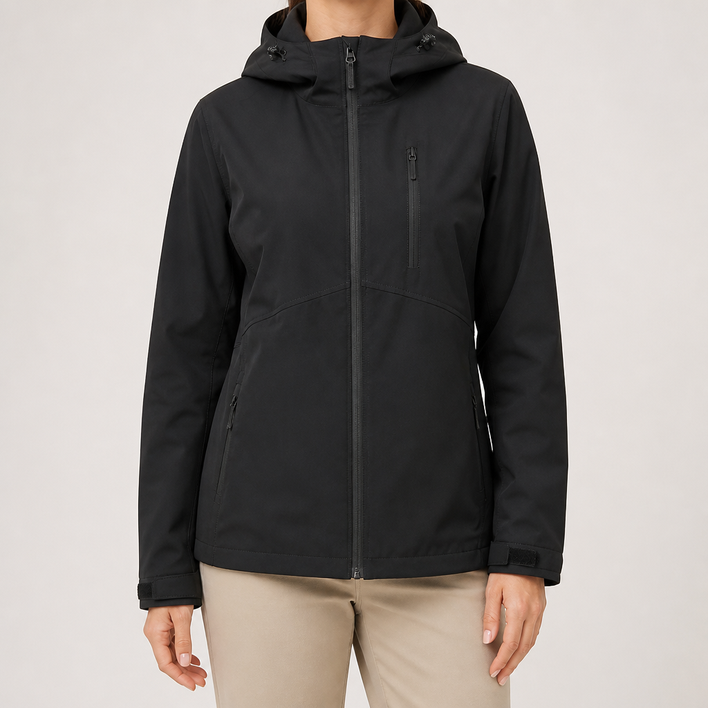 Janae | Womens Waterproof Windproof Outdoor Softshell Jacket, Black