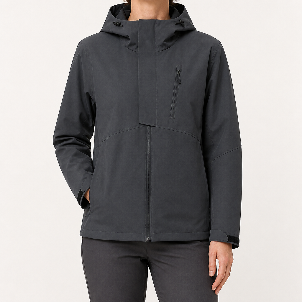 Janae | Womens Waterproof Windproof Outdoor Softshell Jacket, Dark Grey
