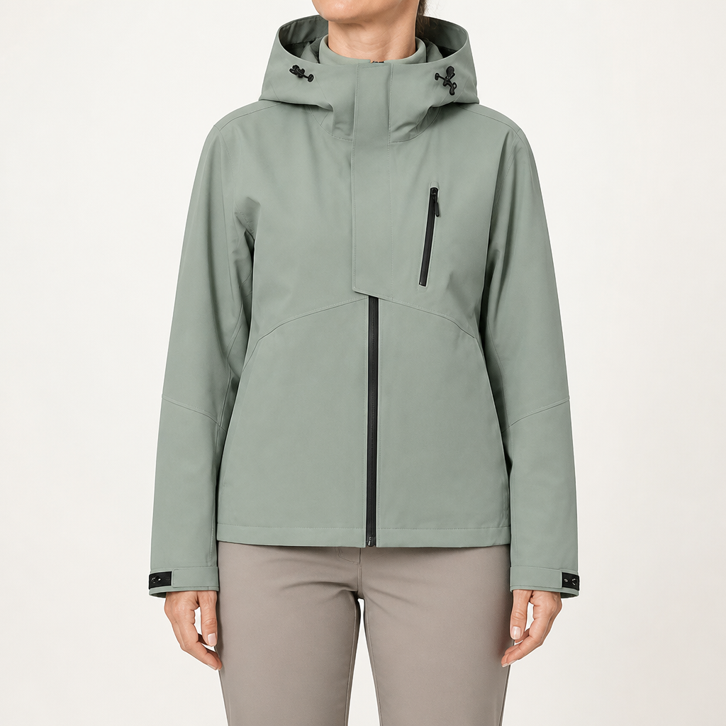 Janae | Womens Waterproof Windproof Outdoor Softshell Jacket, Sage Green
