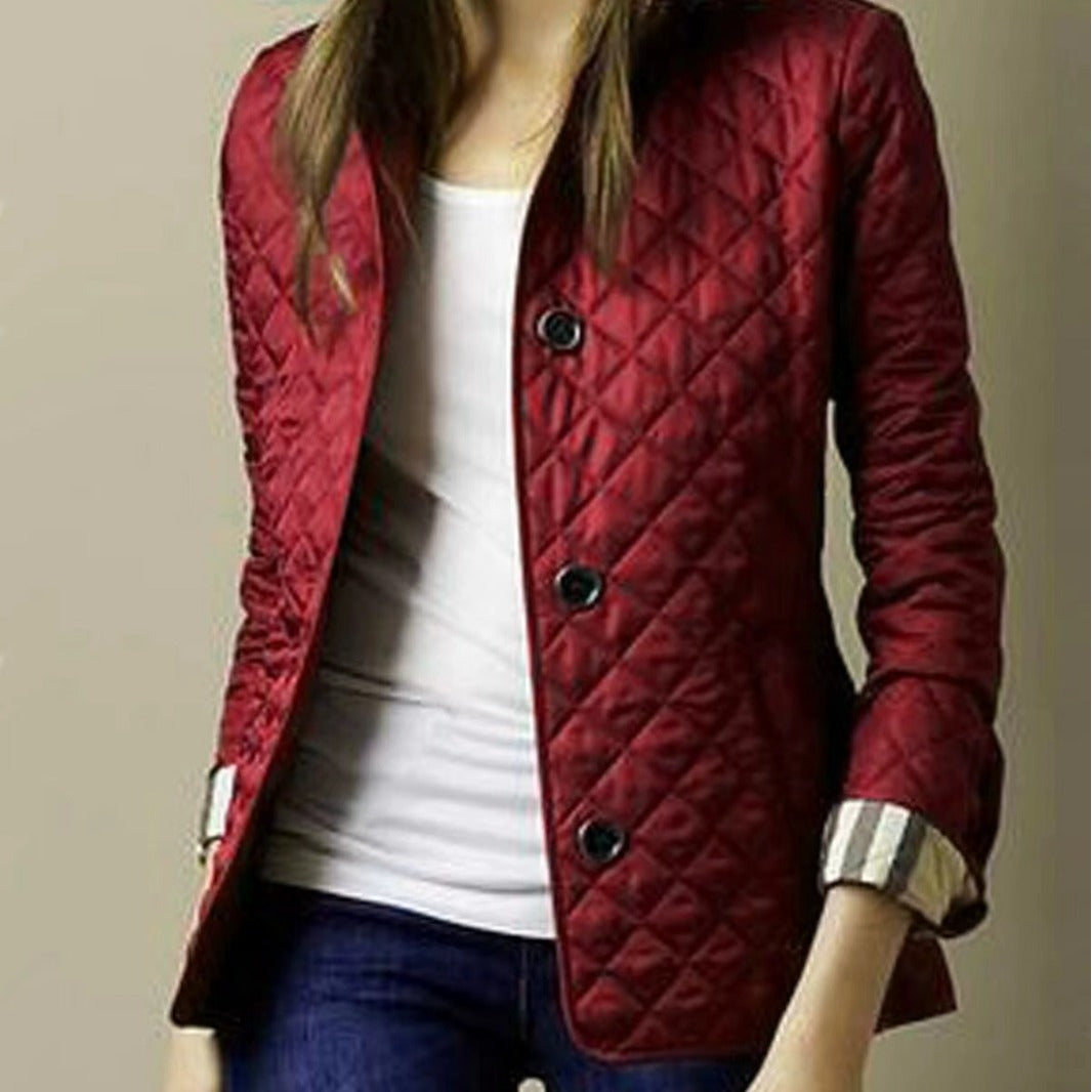 Jane | Womens Diamond Quilted Slim Fit Lightweight Padded Winter Jacket