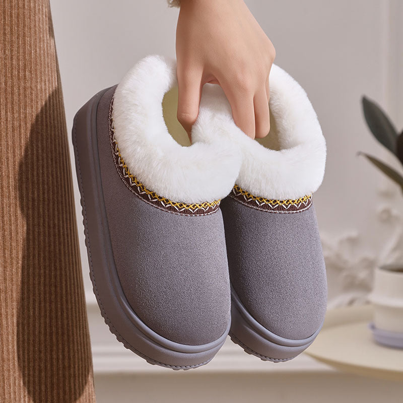 Janet | Womens Fluffy Fuzzy Memory Foam Warm Winter Indoor House Slippers Shoes