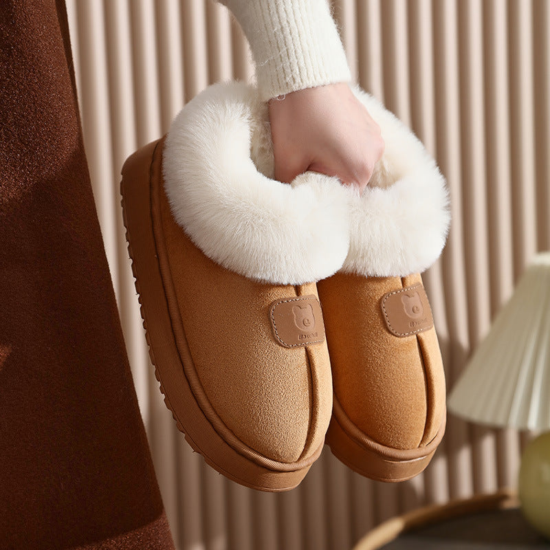 Janet | Womens Fluffy Fuzzy Memory Foam Warm Winter Indoor House Slippers Shoes