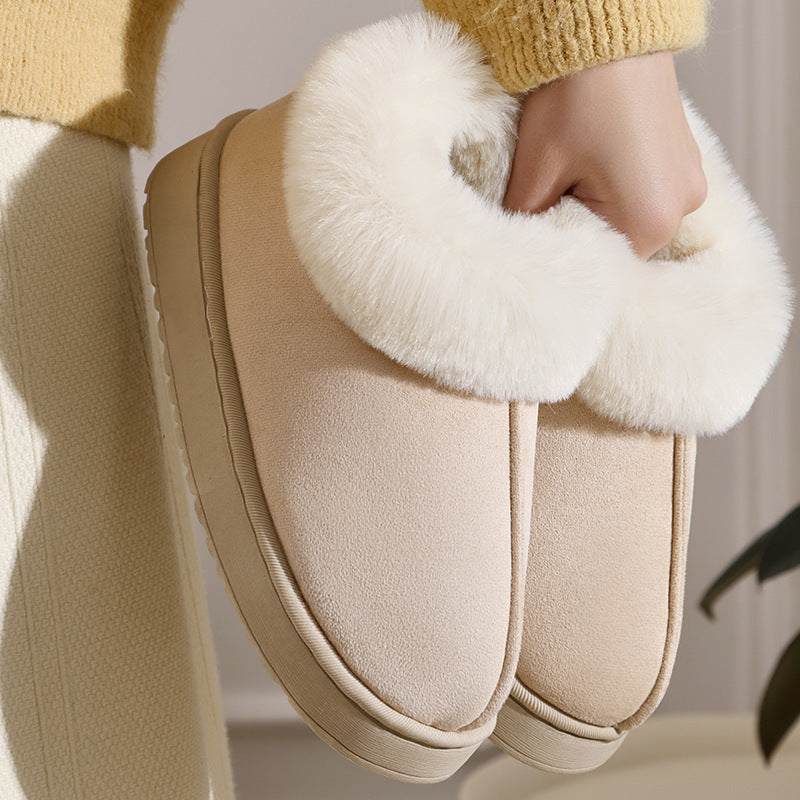 Janet | Womens Fluffy Fuzzy Memory Foam Warm Winter Indoor House Slippers Shoes