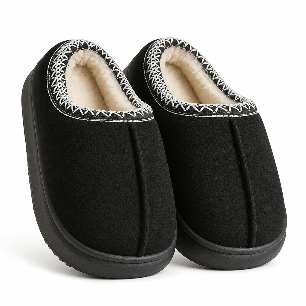 Janet | Womens Fluffy Fuzzy Memory Foam Warm Winter Indoor House Slippers Shoes