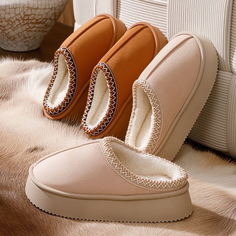 Janet | Womens Fluffy Fuzzy Memory Foam Warm Winter Indoor House Slippers Shoes