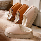 Janet | Womens Fluffy Fuzzy Memory Foam Warm Winter Indoor House Slippers Shoes