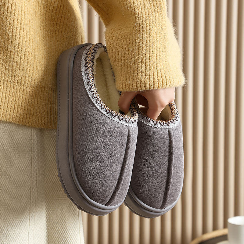 Janet | Womens Fluffy Fuzzy Memory Foam Warm Winter Indoor House Slippers Shoes