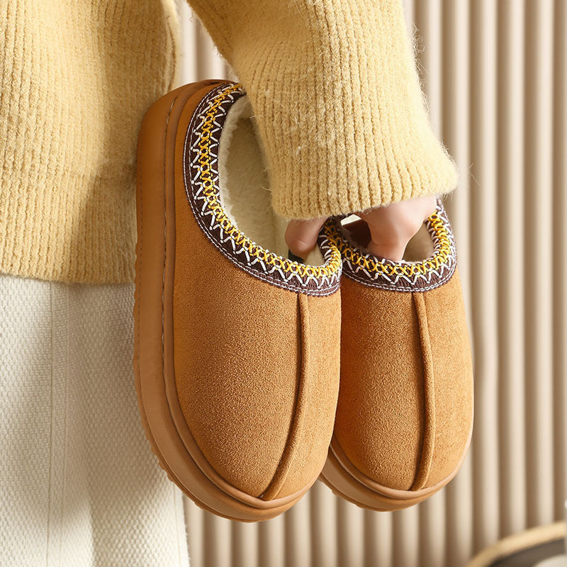 Janet | Womens Fluffy Fuzzy Memory Foam Warm Winter Indoor House Slippers Shoes