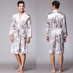 Jared | Mens Satin Robe Kimono Bathrobe Loungewear
