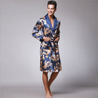 Jared | Mens Satin Robe Kimono Bathrobe Loungewear