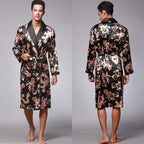Jared | Mens Satin Robe Kimono Bathrobe Loungewear