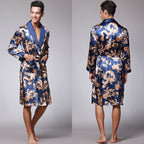 Jared | Mens Satin Robe Kimono Bathrobe Loungewear