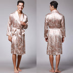 Jared | Mens Satin Robe Kimono Bathrobe Loungewear
