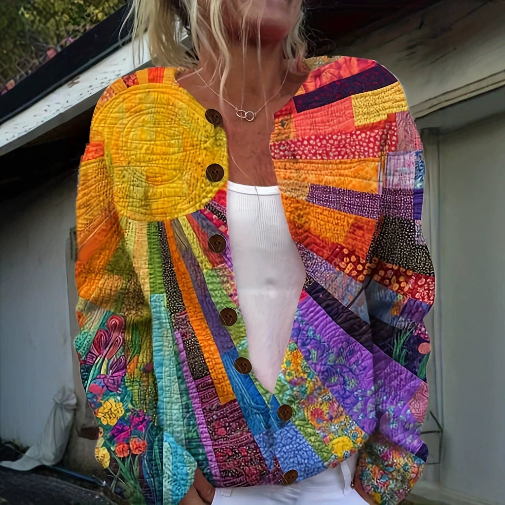 Jasmine | Womens 3D Textured Knit Cardigan Button Front Sweater Coat