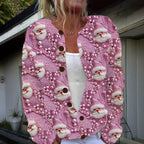 Jasmine | Womens 3D Textured Knit Cardigan Button Front Sweater Coat