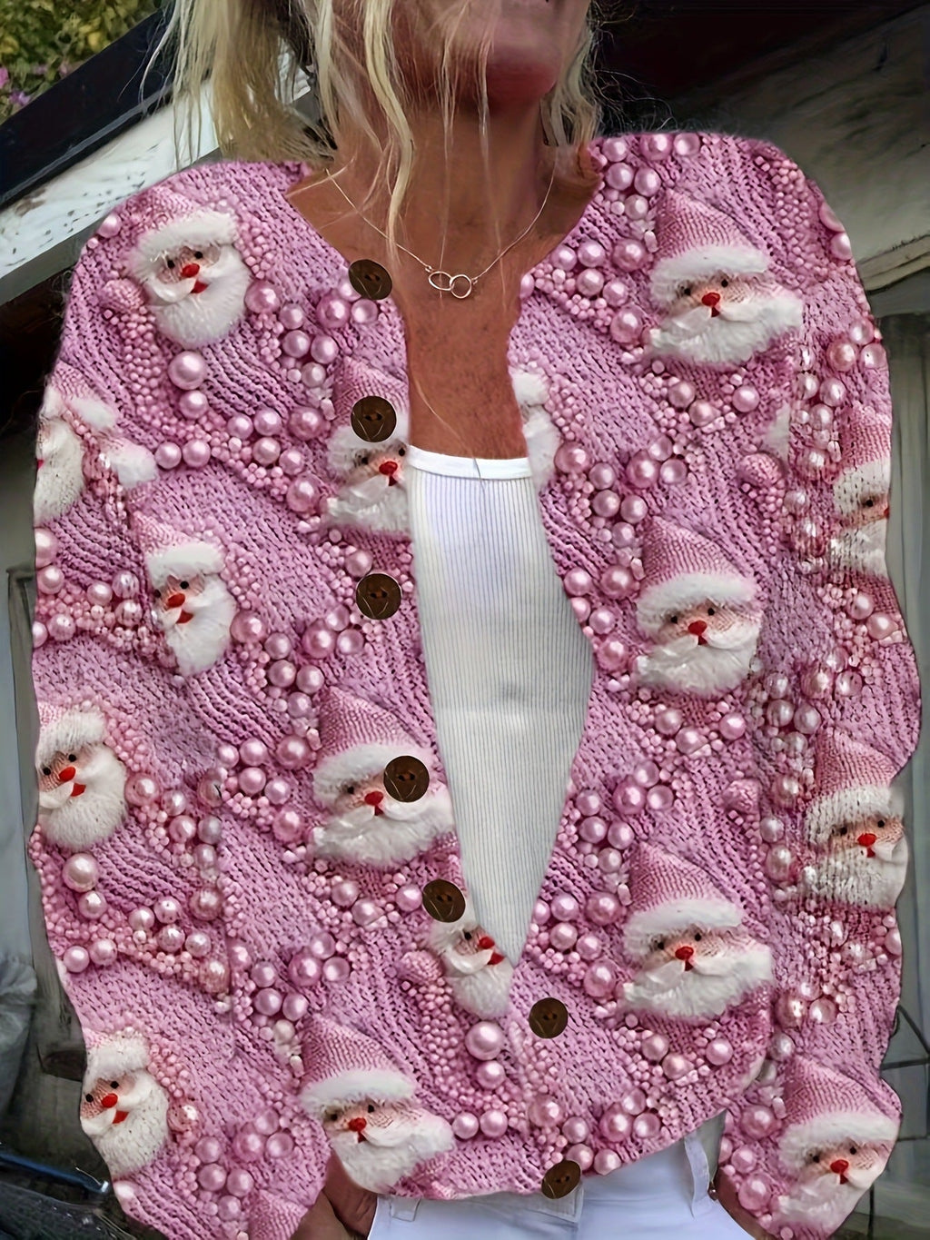 Jasmine | Womens 3D Textured Knit Cardigan Button Front Sweater Coat