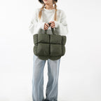Jeanette | Womens Quilted Padded Tote Handbag Shoulder Bag