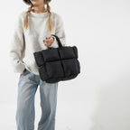 Jeanette | Womens Quilted Padded Tote Handbag Shoulder Bag