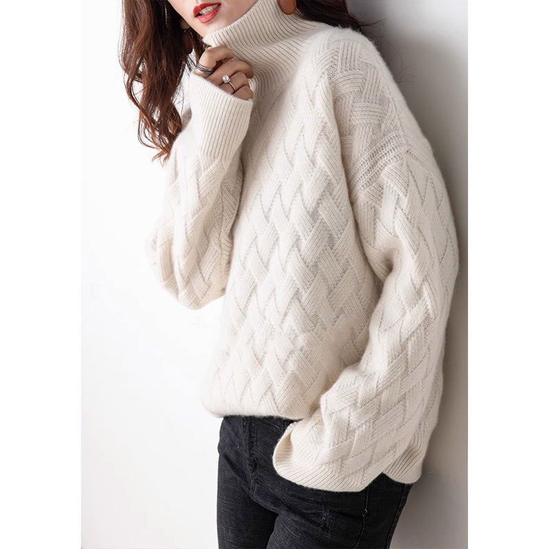 Jeanne | Womens Turtleneck Sweater Knit Roll Neck Pullover