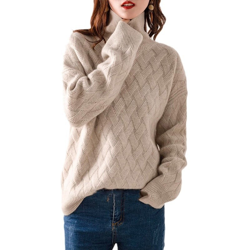 Jeanne | Womens Turtleneck Sweater Knit Roll Neck Pullover