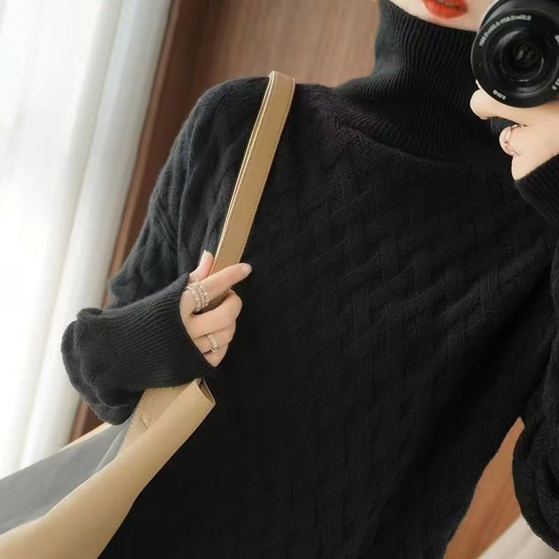 Jeanne | Womens Turtleneck Sweater Knit Roll Neck Pullover