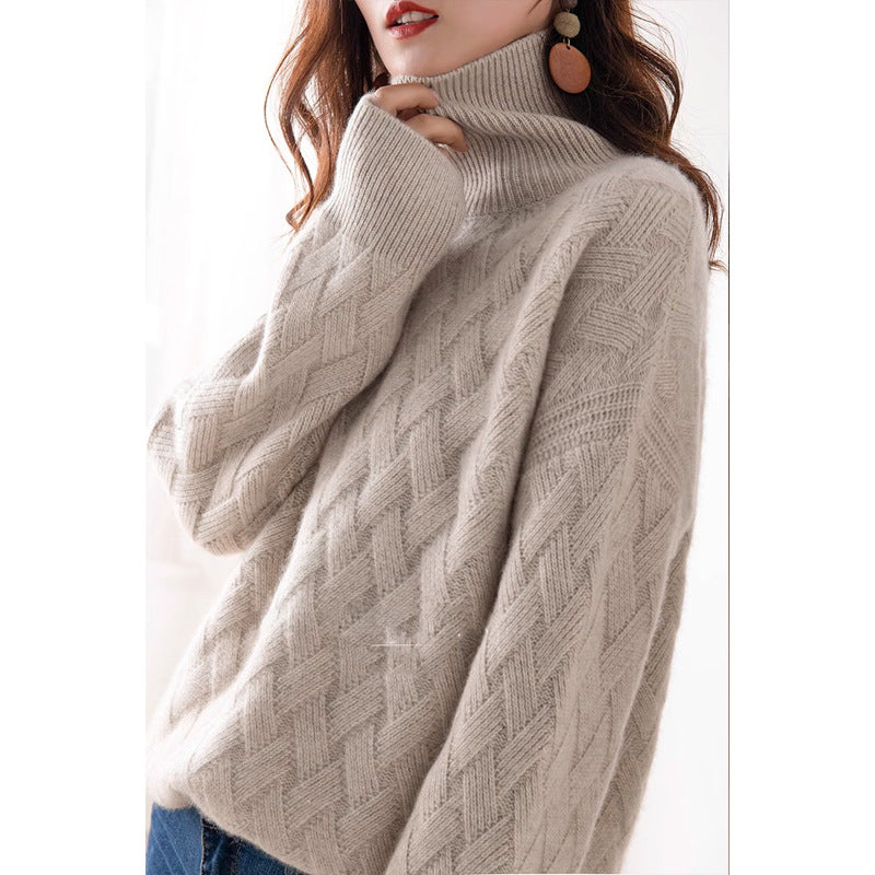 Jeanne | Womens Turtleneck Sweater Knit Roll Neck Pullover