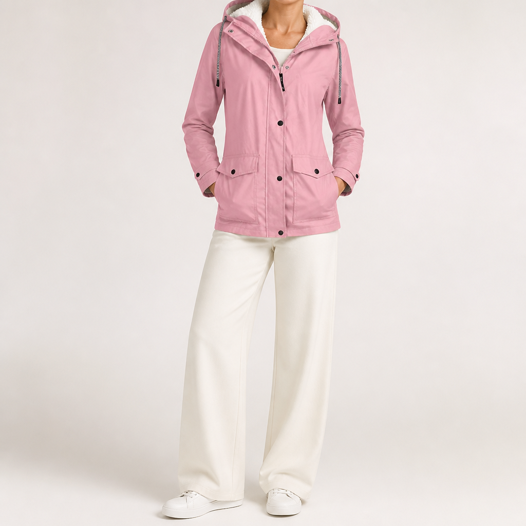 Jeannie | Womens Thick Fleece Hoodie Plus Size Longline Pullover Sweatshirt, Pink