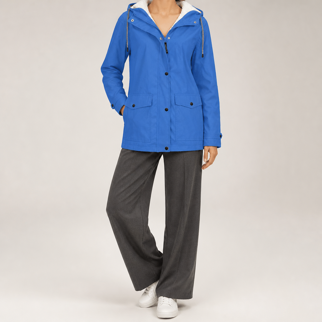 Jeannie | Womens Thick Fleece Hoodie Plus Size Longline Pullover Sweatshirt, Sky Blue