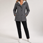 Jeannie | Womens Thick Fleece Hoodie Plus Size Longline Pullover Sweatshirt, Grey