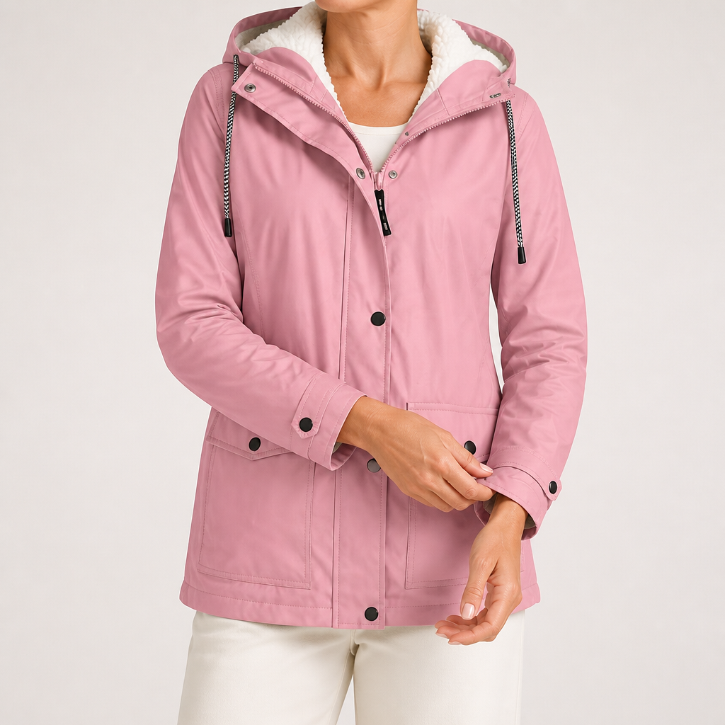 Jeannie | Womens Thick Fleece Hoodie Plus Size Longline Pullover Sweatshirt, Pink