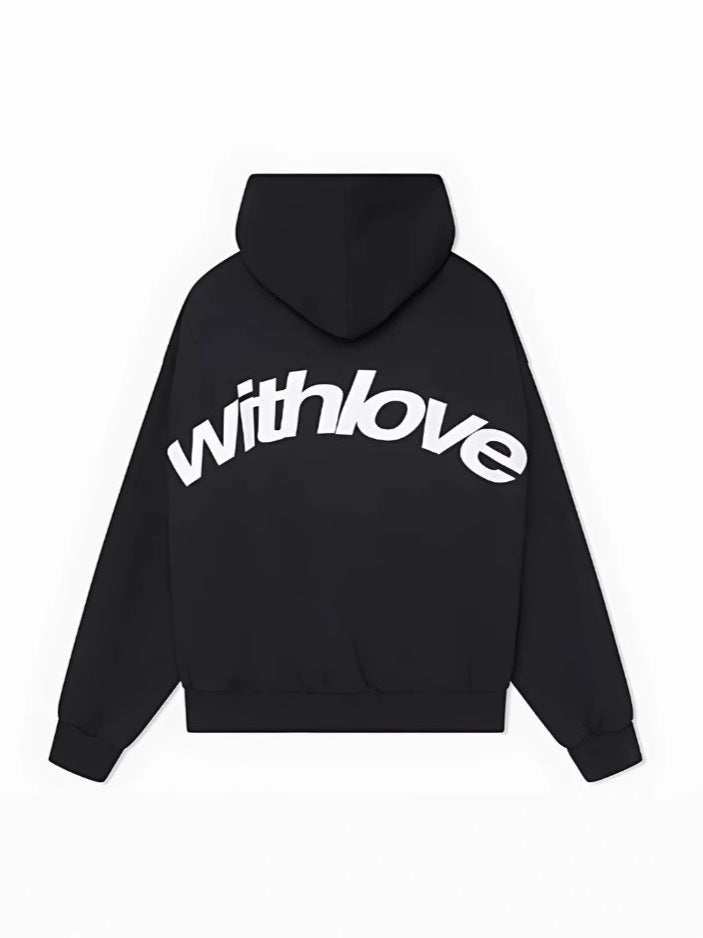 Jennifer | Womens Hoodie Hooded Sweatshirt Letter Print Long Sleeve Jacket