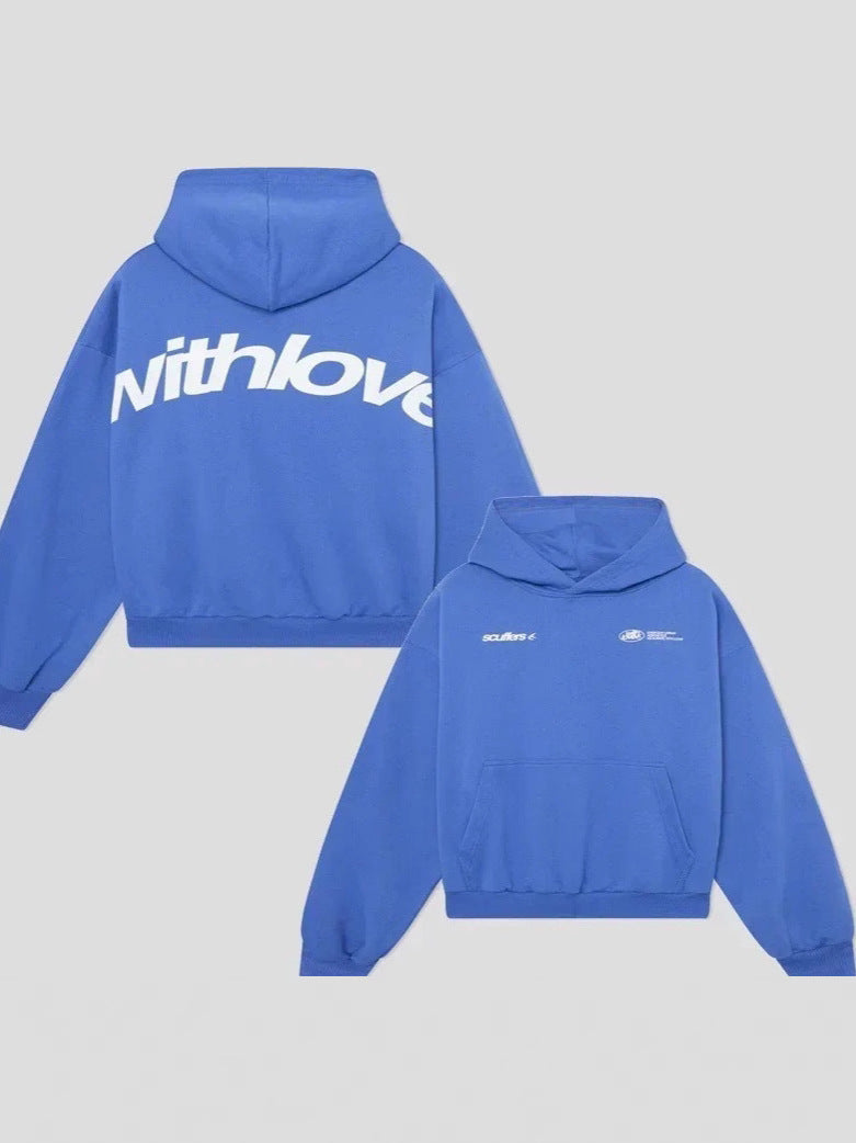 Jennifer | Womens Hoodie Hooded Sweatshirt Letter Print Long Sleeve Jacket