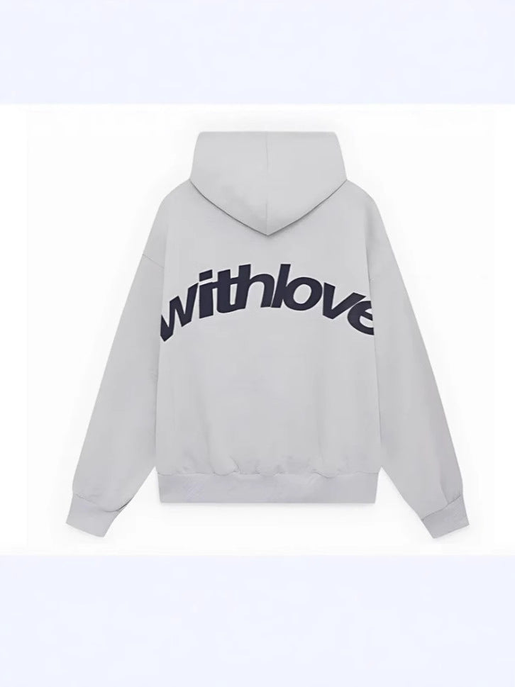 Jennifer | Womens Hoodie Hooded Sweatshirt Letter Print Long Sleeve Jacket