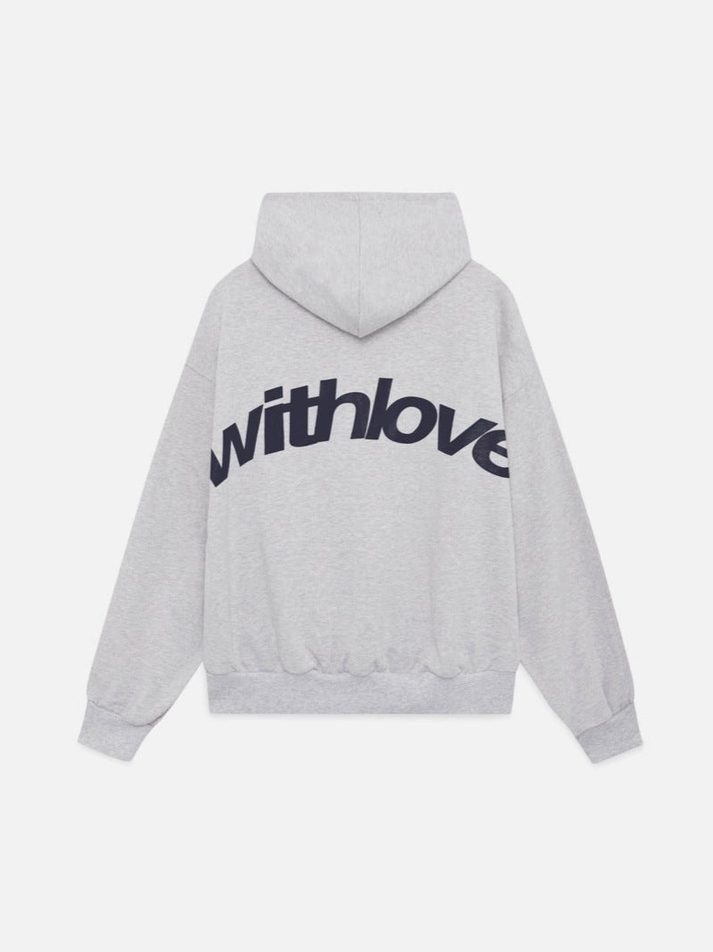 Jennifer | Womens Hoodie Hooded Sweatshirt Letter Print Long Sleeve Jacket