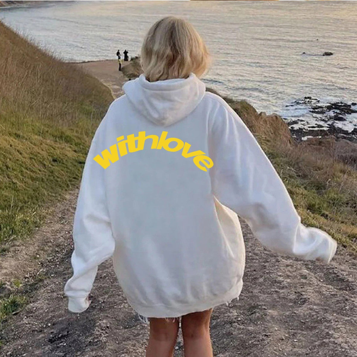 Jennifer | Womens Hoodie Hooded Sweatshirt Letter Print Long Sleeve Jacket